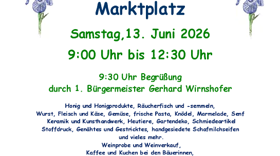 Grabenstätter Bauernmarkt zur Irisblüte 2026 Grabenstätter Bauernmarkt zur Irisblüte 2026