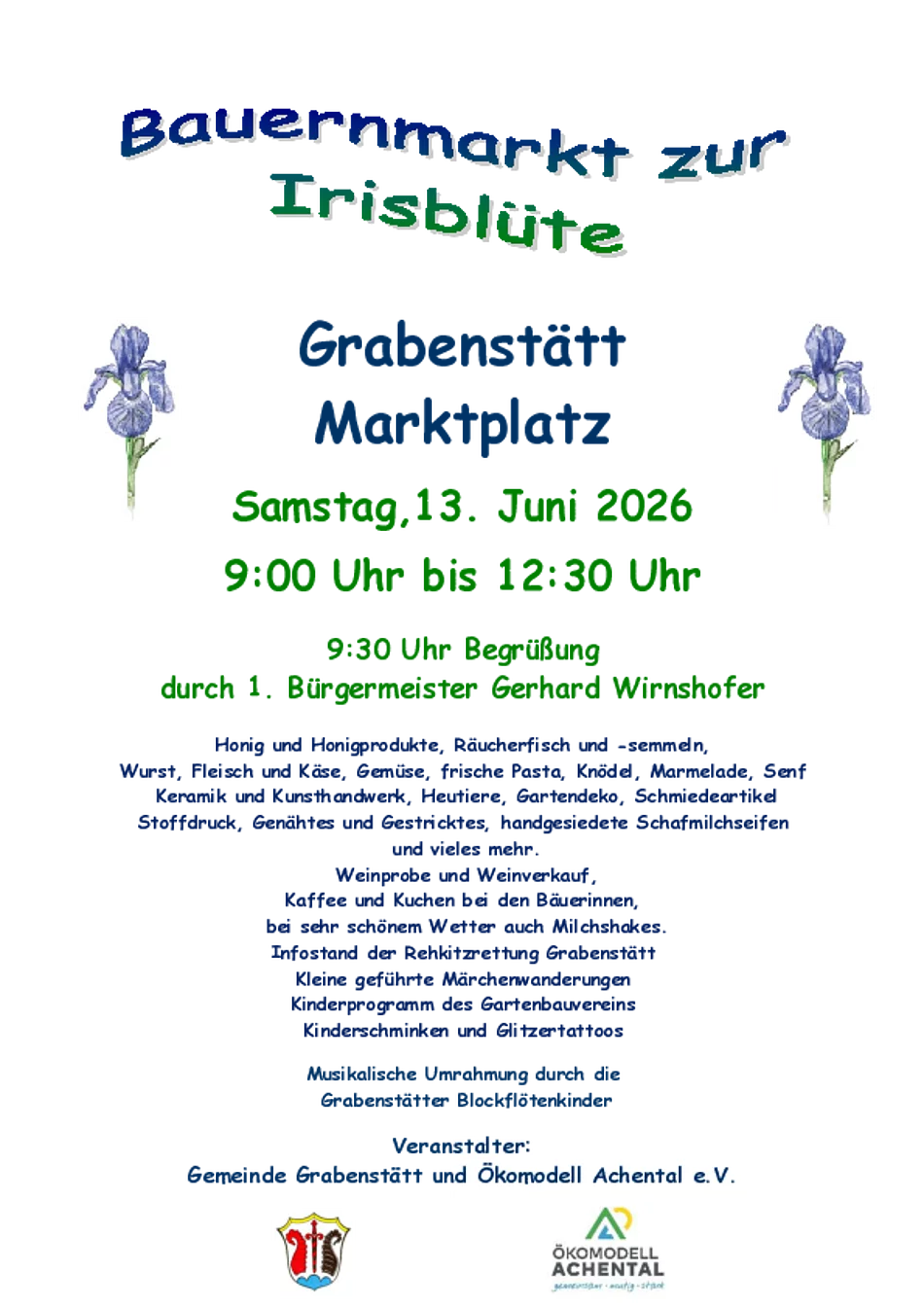 Grabenstätter Bauernmarkt zur Irisblüte 2026