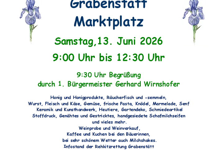 Grabenstätter Bauernmarkt zur Irisblüte 2026